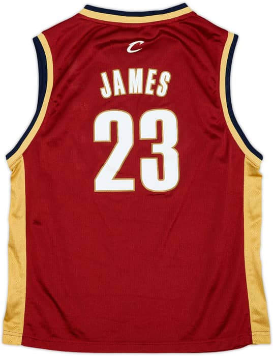 2003-06 Cleveland Cavaliers James #23 Reebok Away Jersey - 9/10 - (L.Boys)