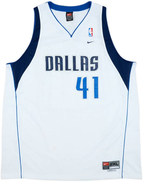 2001-04 Dallas Mavericks Nowitzki #41 Nike Swingman Home Jersey - 7/10 - (XXL)