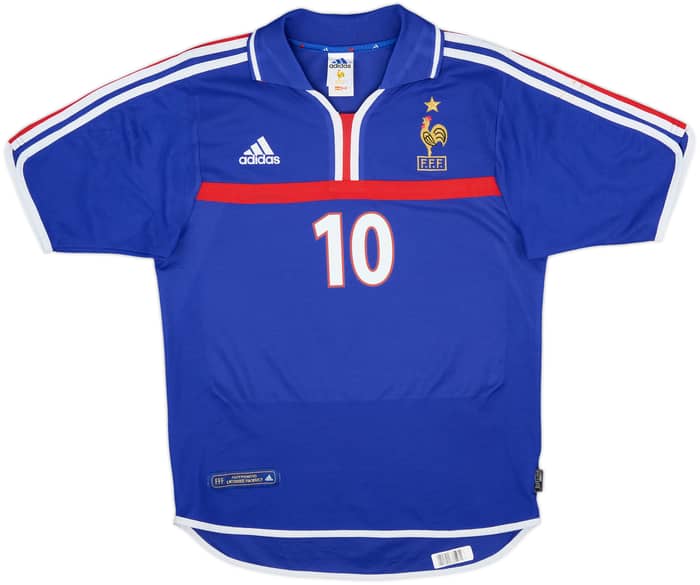 2000-02 France Home Shirt Zidane #10 - 7/10 - (S)