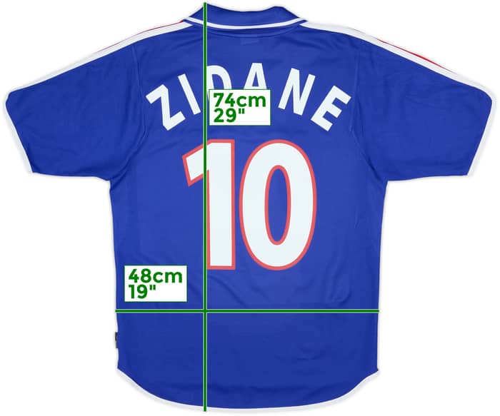 2000-02 France Home Shirt Zidane #10 - 7/10 - (S)