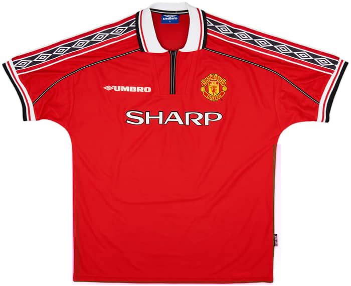 1998-00 Manchester United Home Shirt Beckham #7 - 8/10 - (XL)
