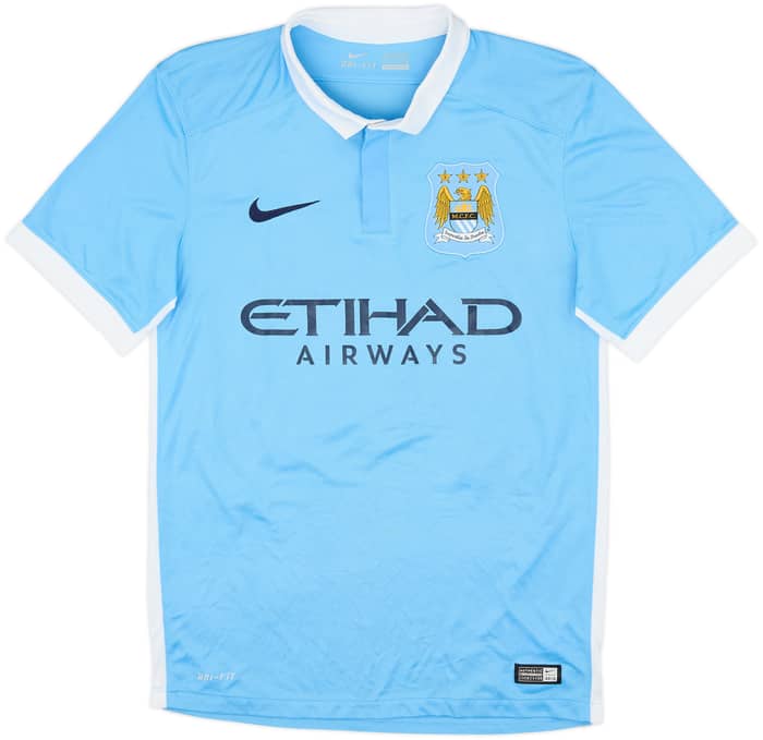 2015-16 Manchester City Home Shirt Kun Aguero #10 - 6/10 - (S)