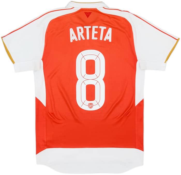 2015-16 Arsenal Home Shirt Arteta #8 - 5/10 - (S)