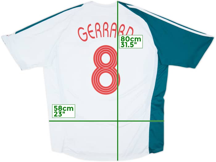 2006-07 Liverpool Third Shirt Gerrard #8 - 6/10 - (XL)