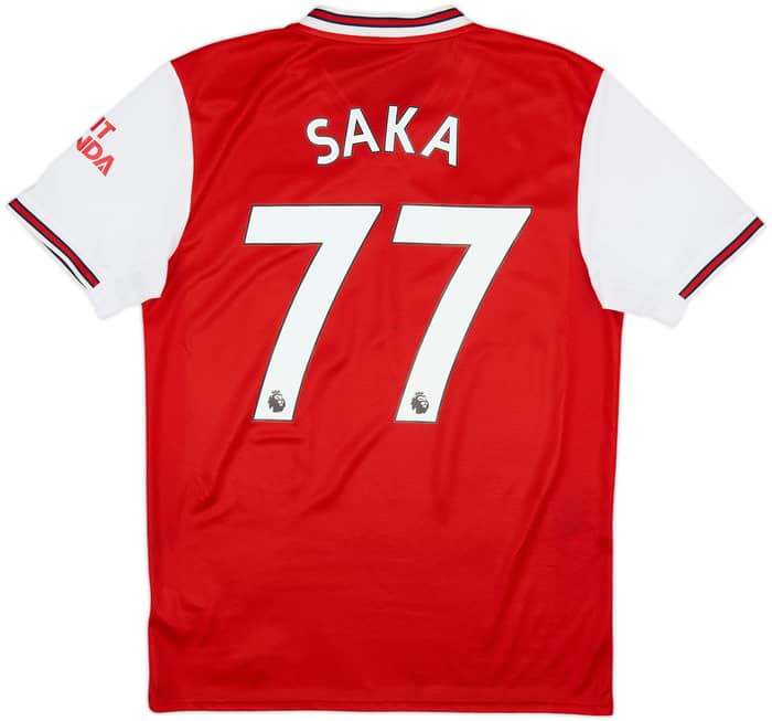 2019-20 Arsenal Home Shirt Saka #77 - 6/10 - (M)