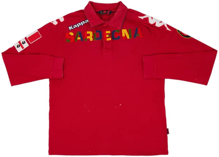 2011-12 Cagliari Kappa Polo L/S Shirt - 6/10 - (XL)