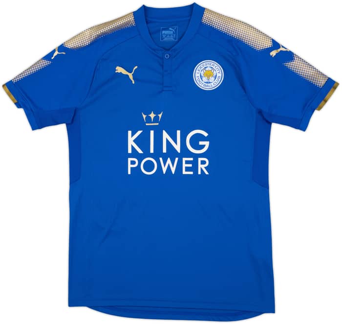 2017-18 Leicester Home Shirt Vardy #9 - 8/10 - (M)