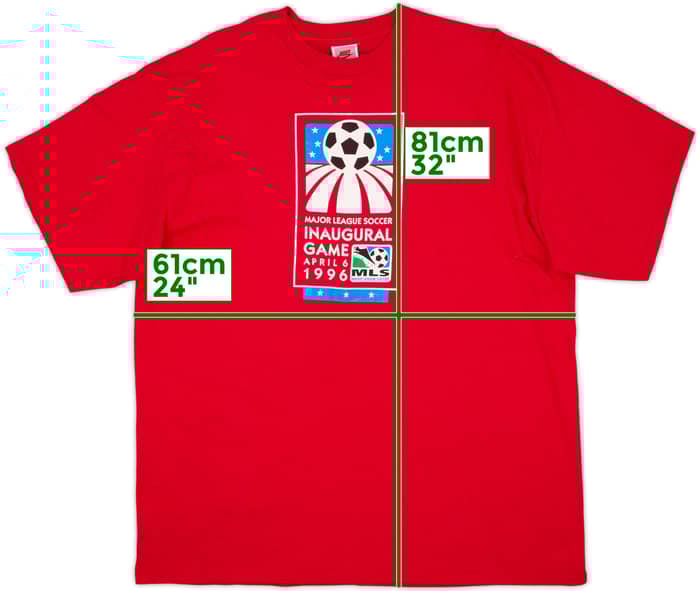 1996 MLS Nike 'Inaugural Game' Graphic Tee - 9/10 - (XXL)