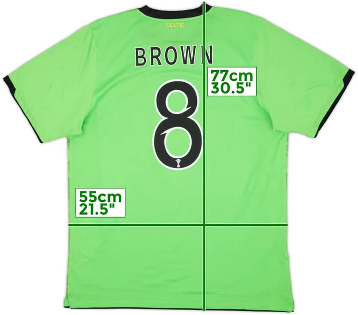 2010-11 Celtic Authentic Away Shirt Brown #8 - 8/10 - (XL)