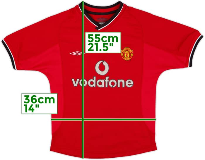 2000-02 Manchester United Home Shirt - 7/10 - (S.Boys)
