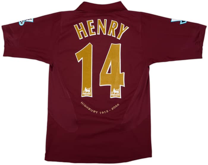 2005-06 Arsenal Home Shirt Henry #14 - 7/10 - (XL.Boys)
