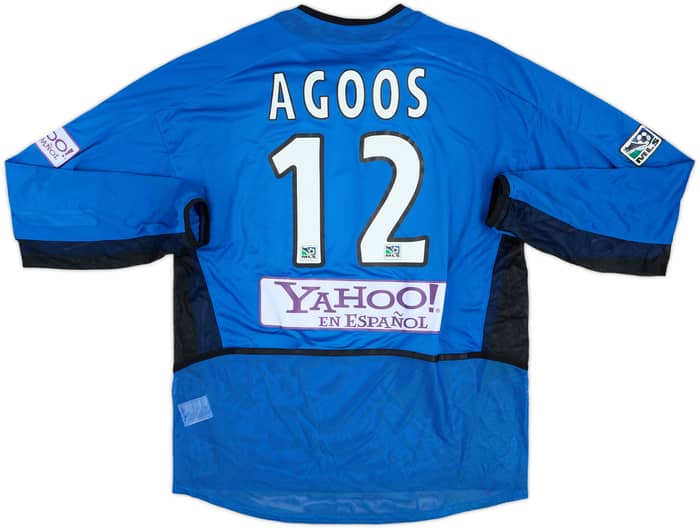 2003-04 San Jose Earthquakes Match Issue Home L/S Shirt Agoos #12