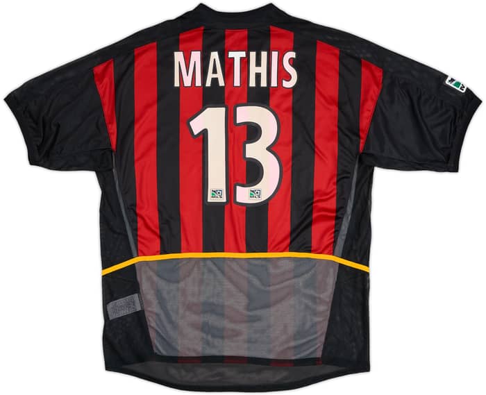 2003 NY/NJ Metrostars Match Issue Home Shirt Mathis #13