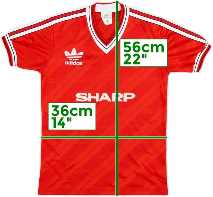 1986-88 Manchester United Home Shirt - 8/10 - (L.Boys)