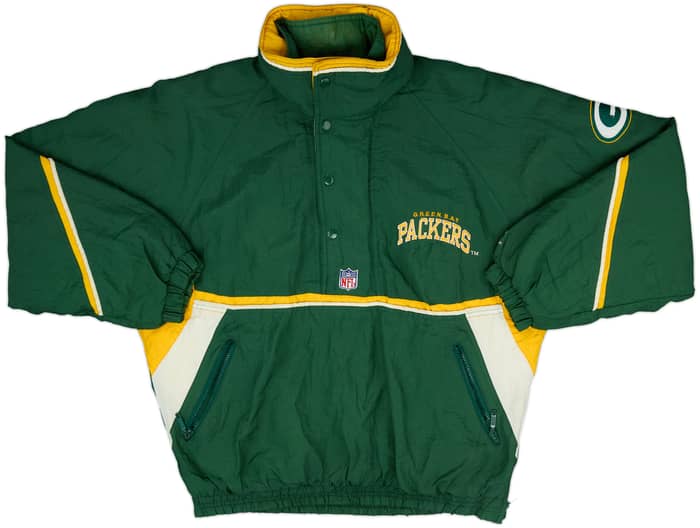 1990s Green Bay Packers Starter 1/2 Zip Rain Coat - 8/10 - (L)