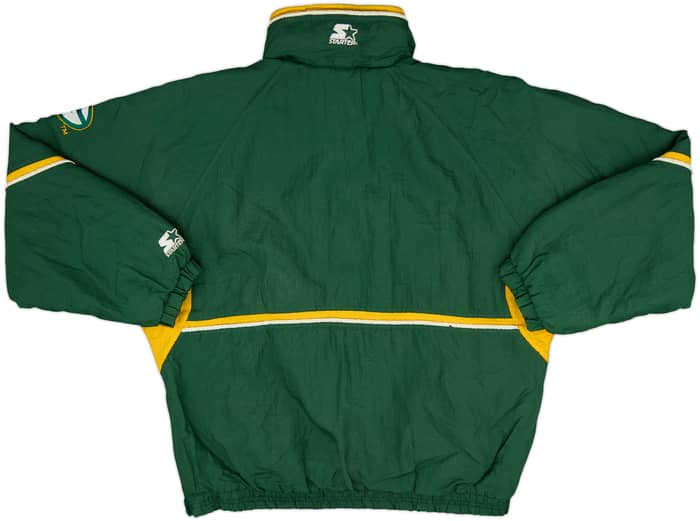1990s Green Bay Packers Starter 1/2 Zip Rain Coat - 8/10 - (L)