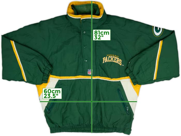1990s Green Bay Packers Starter 1/2 Zip Rain Coat - 8/10 - (L)