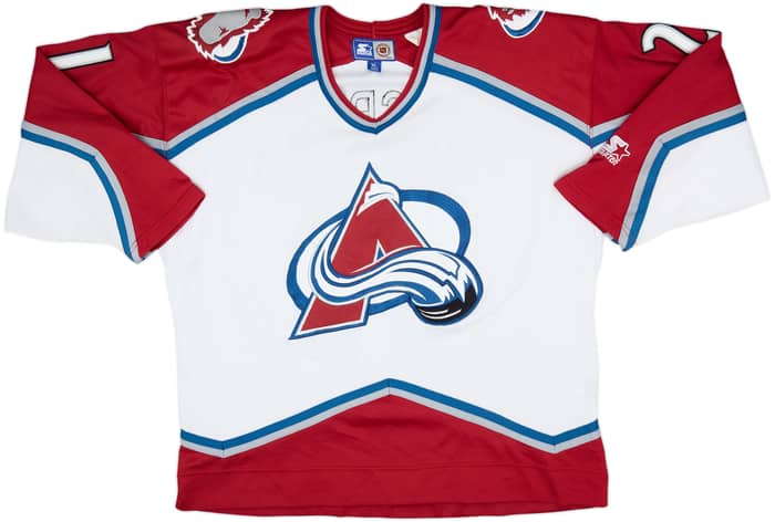 1996-99 Colorado Avalanche Forsberg #21 Starter Home Jersey - 9/10 - (XL)