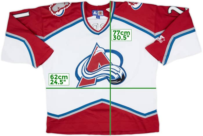 1996-99 Colorado Avalanche Forsberg #21 Starter Home Jersey - 9/10 - (XL)