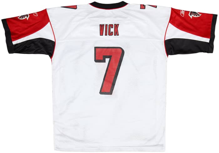 2003-04 Atlanta Falcons Vick #7 Reebok On Field Away Jersey - 9/10 - (XL)