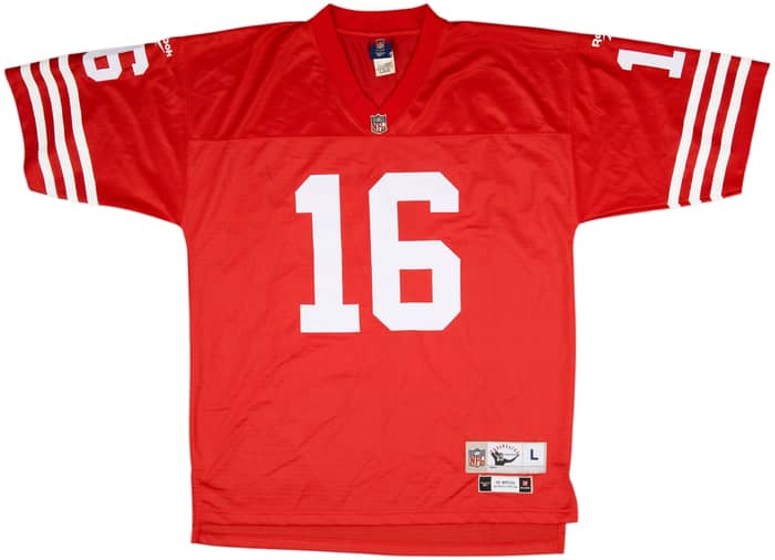 1990 San Francisco 49ers Montana #16 Reebok Throwback Home Jersey - 8/10 - (L)