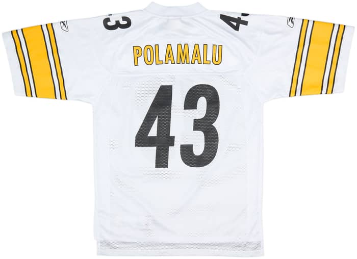 2005-06 Pittsburgh Steelers Polamalu #43 Reebok On Field Away Jersey - 9/10 - (M)