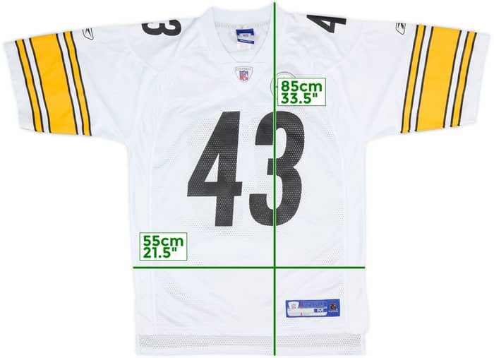 2005-06 Pittsburgh Steelers Polamalu #43 Reebok On Field Away Jersey - 9/10 - (M)