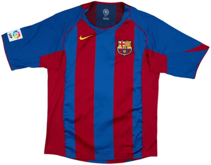 2004-05 Barcelona Home Shirt Ronaldinho #10 - 8/10 - (M)