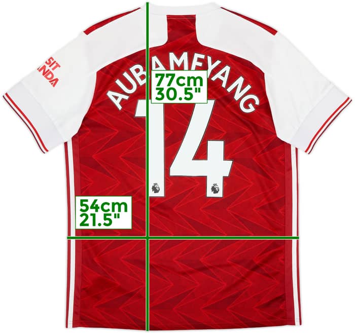 2020-21 Arsenal Home Shirt Aubameyang #14 - 8/10 - (L)