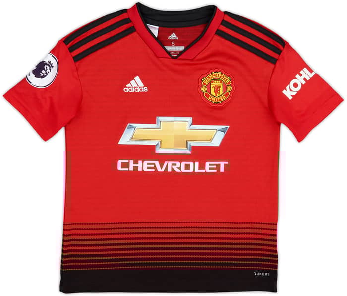 2018-19 Manchester United Home Shirt Pogba #6 - 9/10 - (S.Boys)