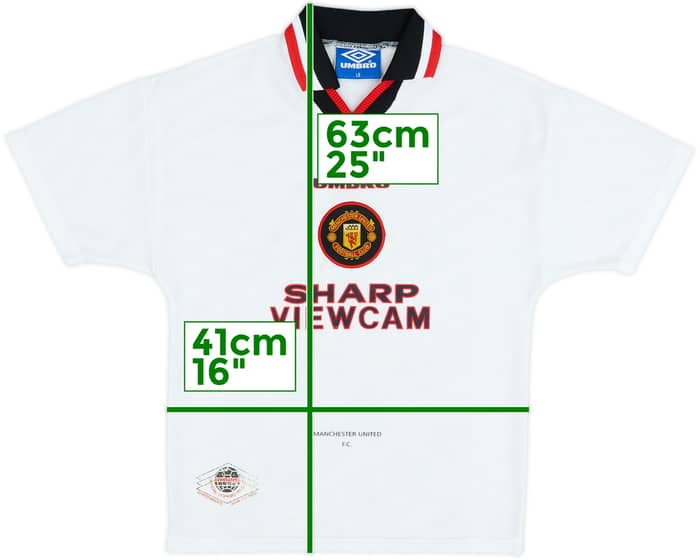 1996-97 Manchester United Away Shirt - 8/10 - (L.Boys)