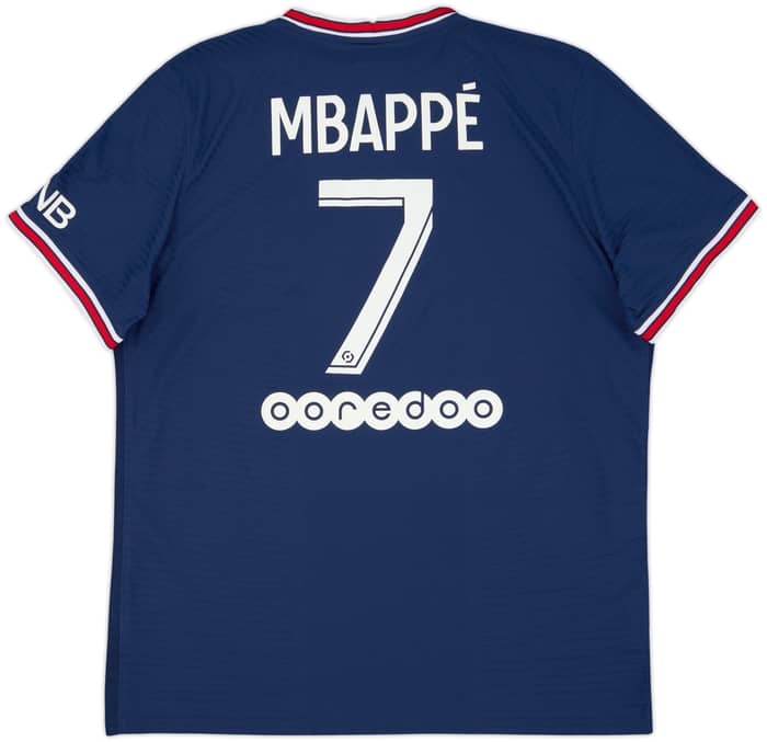 2021-22 Paris Saint-Germain Authentic Home Shirt Mbappe #7 - 9/10 - (XL)