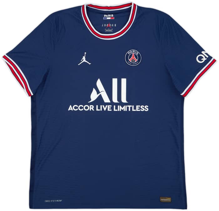 2021-22 Paris Saint-Germain Authentic Home Shirt Mbappe #7 - 9/10 - (XL)