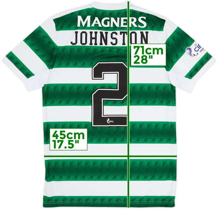 2022-23 Celtic Home Shirt Johnston #2 - 8/10 - (S)