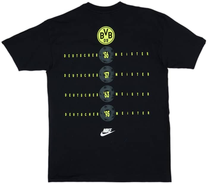 1995-96 Borussia Dortmund 'Deutscher Meister' Nike Cotton Tee - 8/10 - (M)
