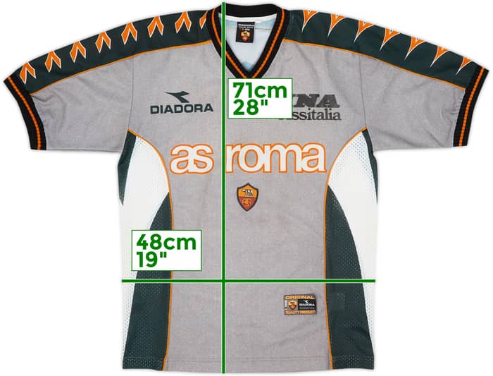 1999-00 Roma Diadora Training Shirt - 7/10 - (S)