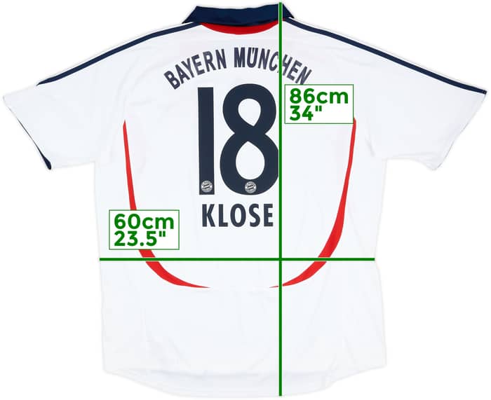 Camiseta de visitante del Bayern Munich 2006-07 Klose #18 - 8/10 - (XXL)