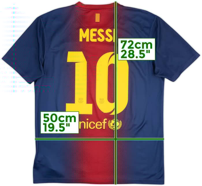 2012-13 Barcelona Basic Home Shirt Messi #10 - 9/10 - (M)