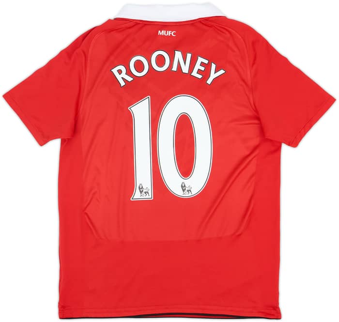 2010-11 Manchester United Home Shirt Rooney #10 - 8/10 - (XL.Boys)