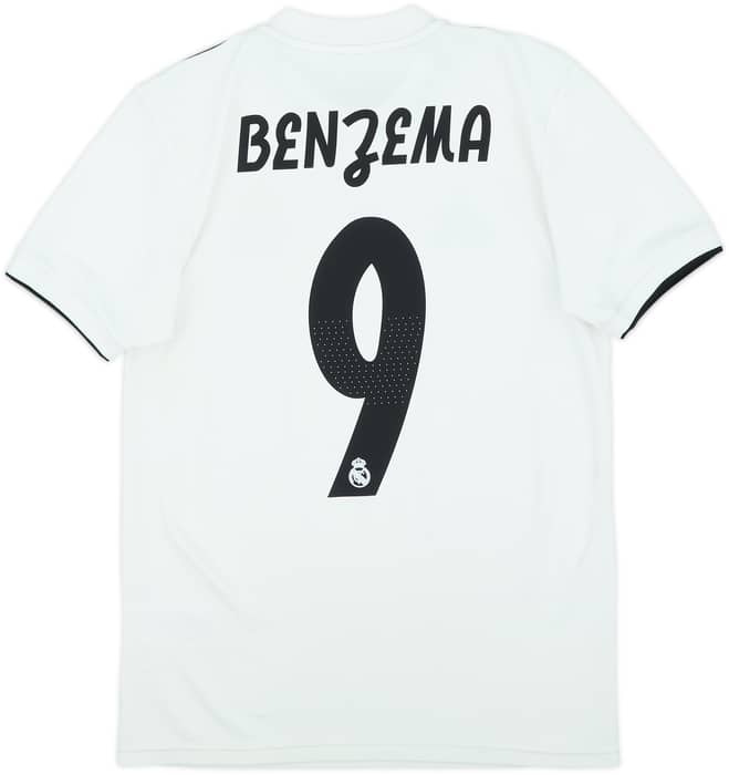 2018-19 Real Madrid Home Shirt Benzema #9 - 6/10 - (XS)