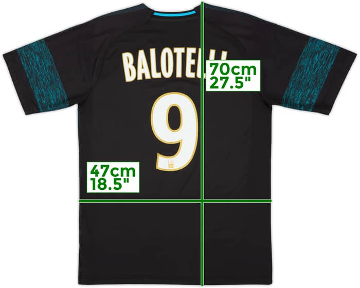 2018-19 Olympique Marseille Away Shirt Balotelli #9 - 9/10 - (M)