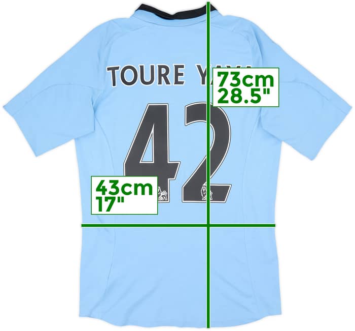 2012-13 Manchester City Home Shirt Toure Yaya #42 - 6/10 - (S)