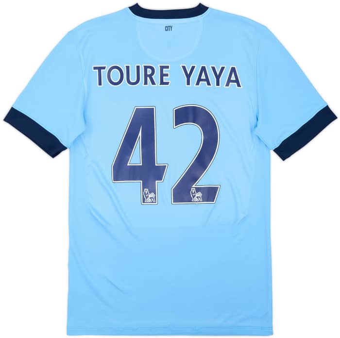 Camiseta de local del Manchester City 2014-15 Toure Yaya #42 - 6/10 - (S)