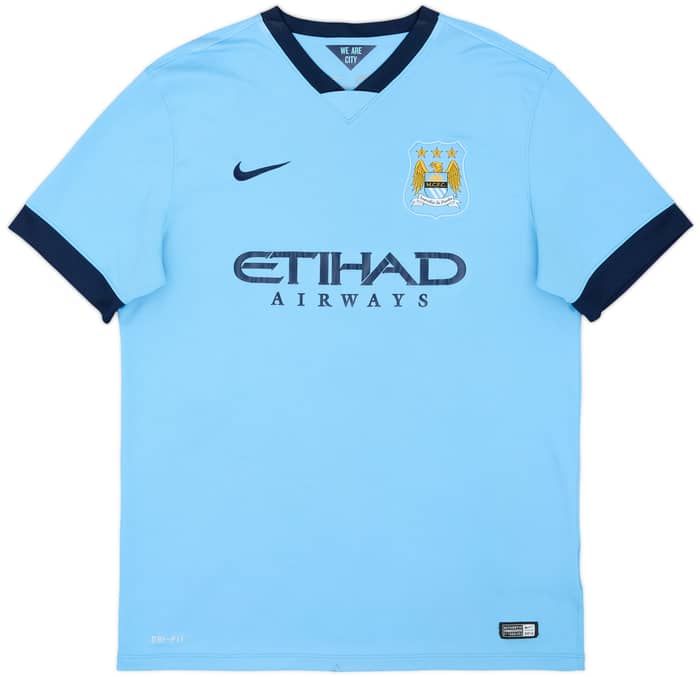 2014-15 Manchester City Home Shirt Silva #21 - 6/10 - (XL)