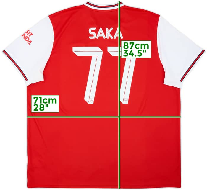 2019-20 Arsenal Home Shirt Saka #77 - 9/10 - (3XL)
