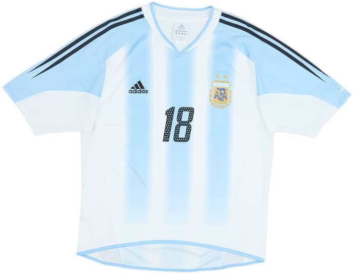 2004-05 Argentina Home Shirt Messi #18 - 7/10 - (M/L)