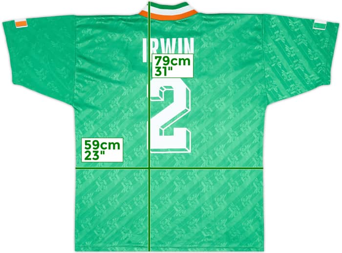 1994 Ireland Home Shirt Irwin #2 - 7/10 - (XL)