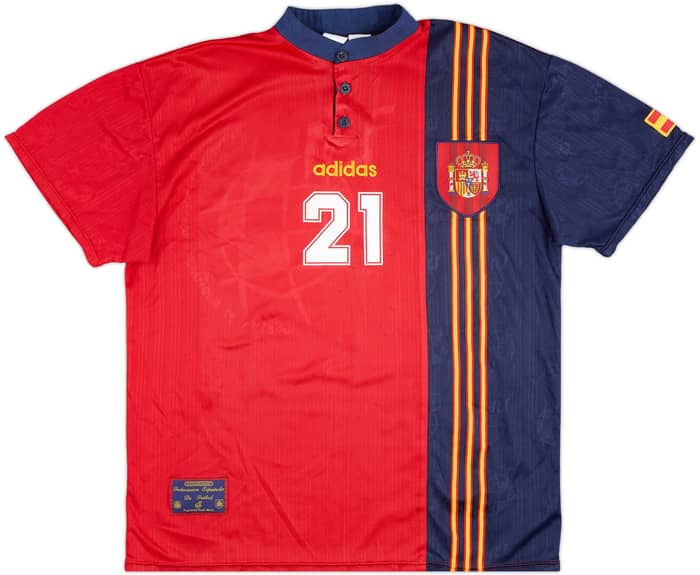 1996-98 Spain Home Shirt L.Enrique #21 - 8/10 - (XL)