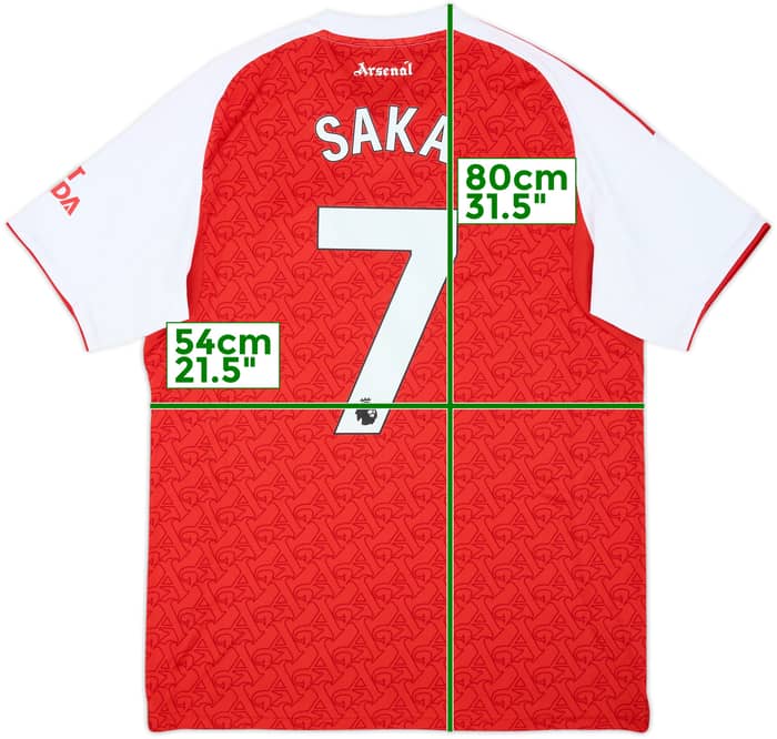 2025-26 Arsenal Home Shirt Saka #7 - 10/10 - (L)