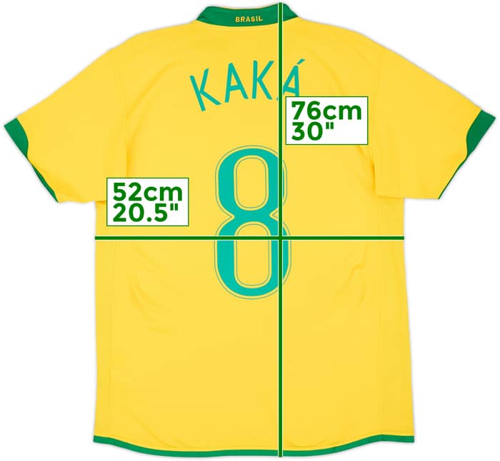 2006-08 Brazil Home Shirt Kaka #8 - 6/10 - (M)